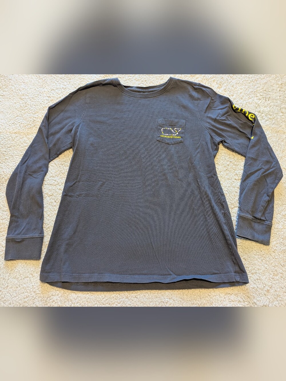 Vineyard Vines Halloween Long Sleeve Pocket T Shirt Sz. M